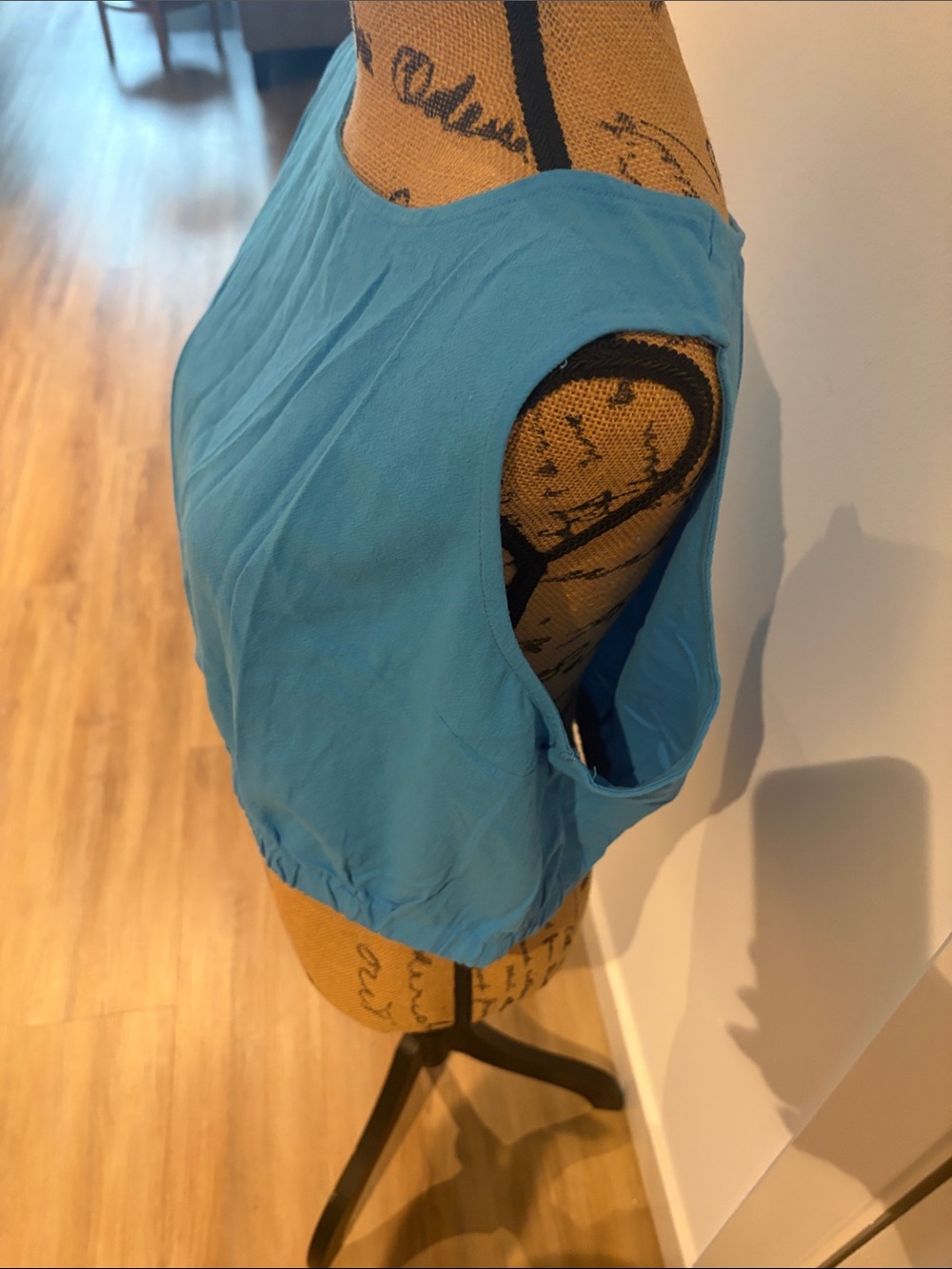 NWT summer matching set. Blue elastic waist shorts and crop top. - Picture 7 of 10